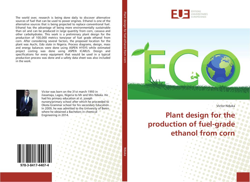 Plant  for the production of fuel-grade ethanol from corn