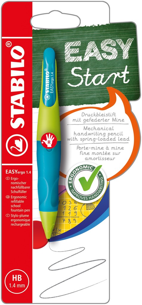 STABILO Druckbleistift EASYergo 1.4, limonengrün/aquamarin