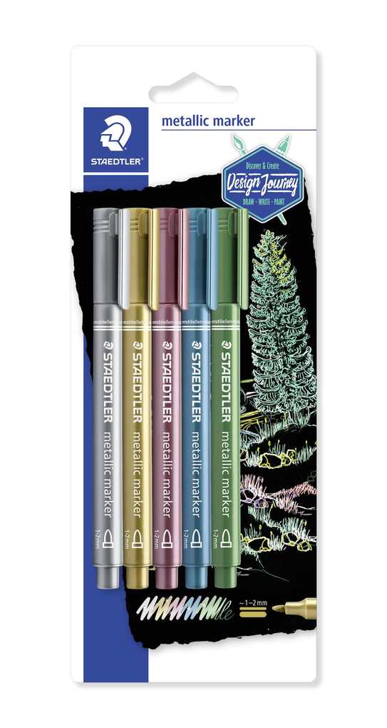 STAEDTLER Marker Metallic pen 5er Set