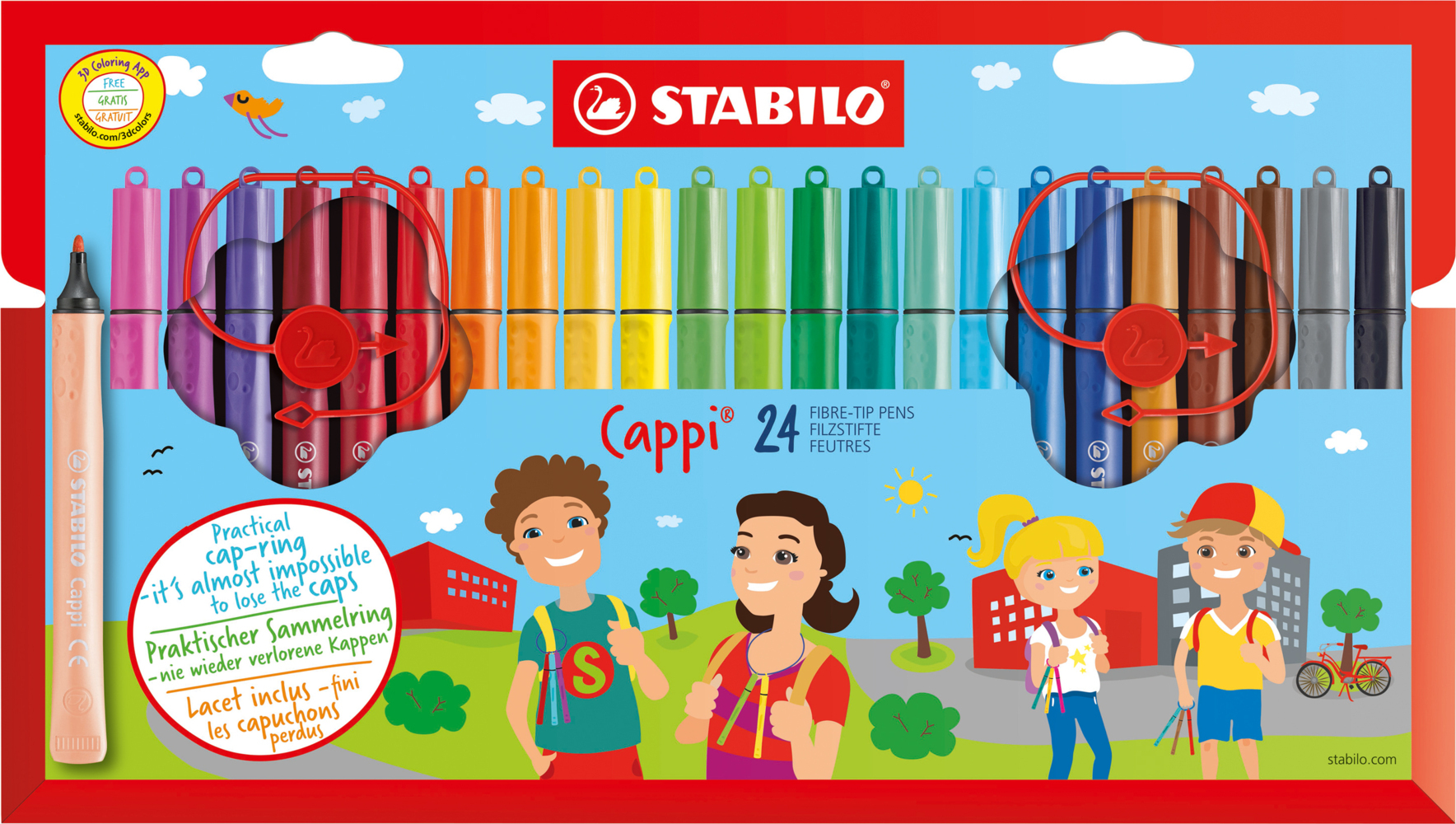 STABILO Filzstifte Cappi 24er Set