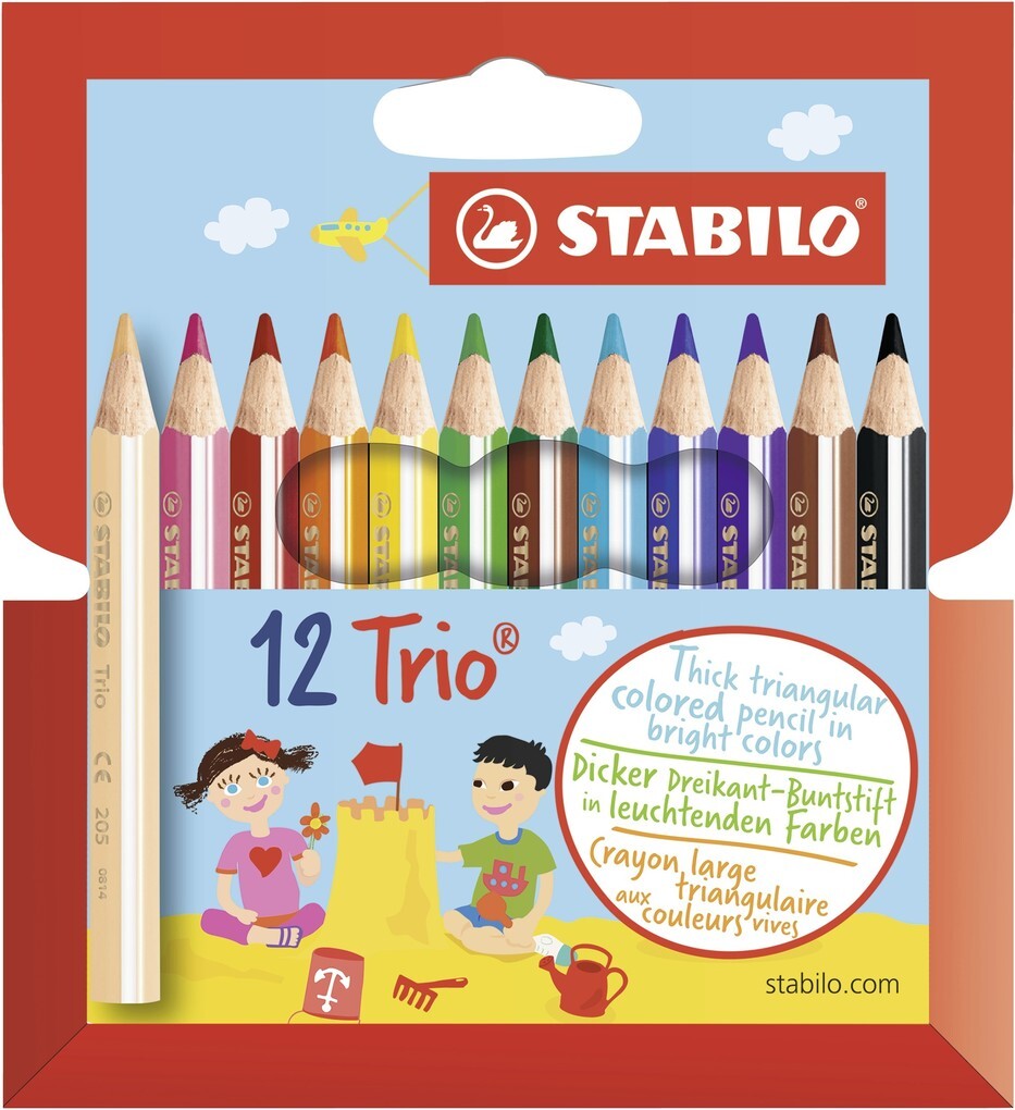 STABILO Buntstifte Trio® dick+kurz 12er Set