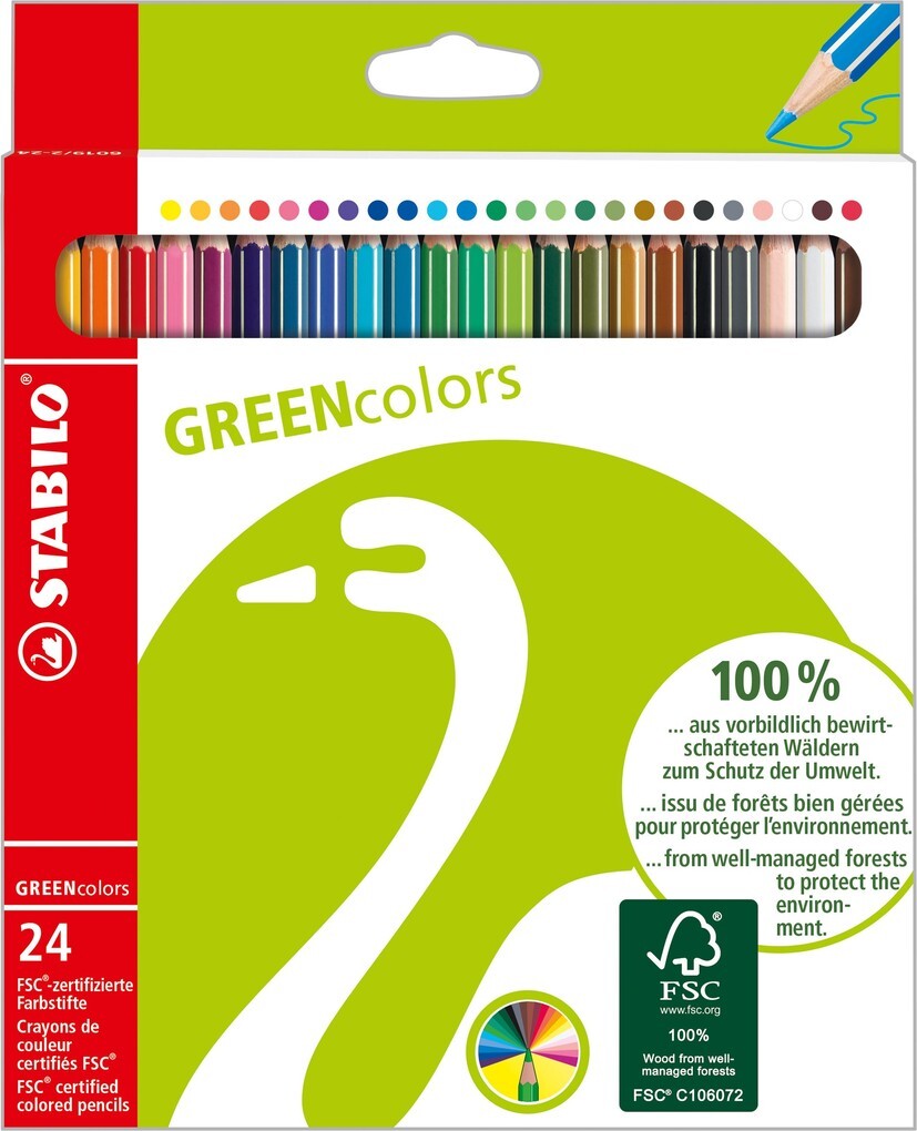 STABILO Buntstifte GREENcolors 24er Set