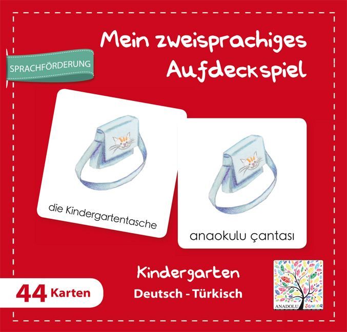 Mein Zweisprachiges Aufdeckspiell Kindergarten Deutsch-Türkisch (Kinderspiel)