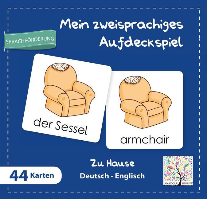Mein Zweisprachiges Aufdeckspiel Zu Hause Deutsch-Englisch (Kinderspiel)