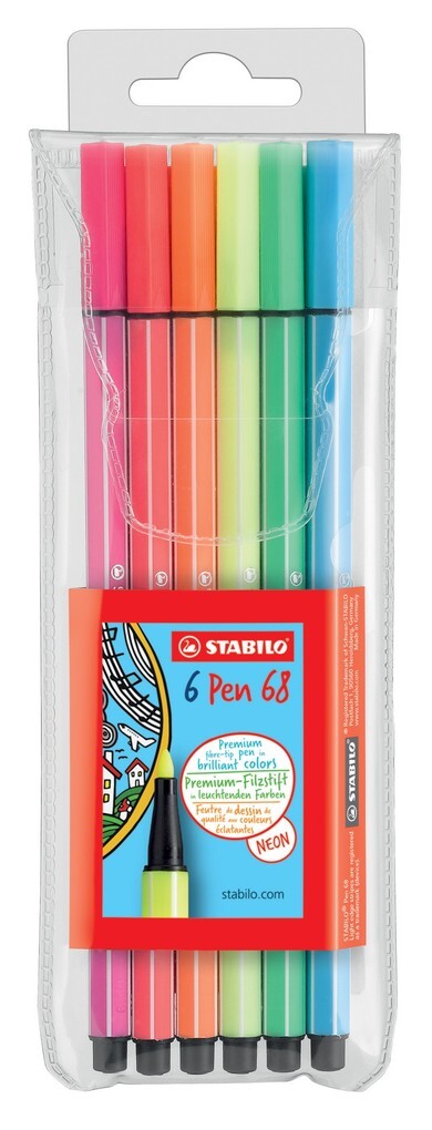 STABILO Filzstifte Pen 68 Neon 6er Set