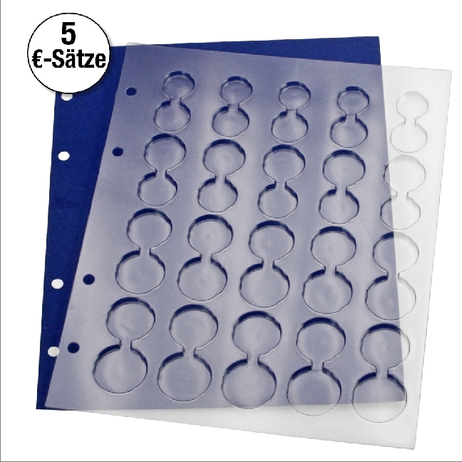 Ergänzungsblatt für Münzenalbum Topset für 5 Euro-Sätze