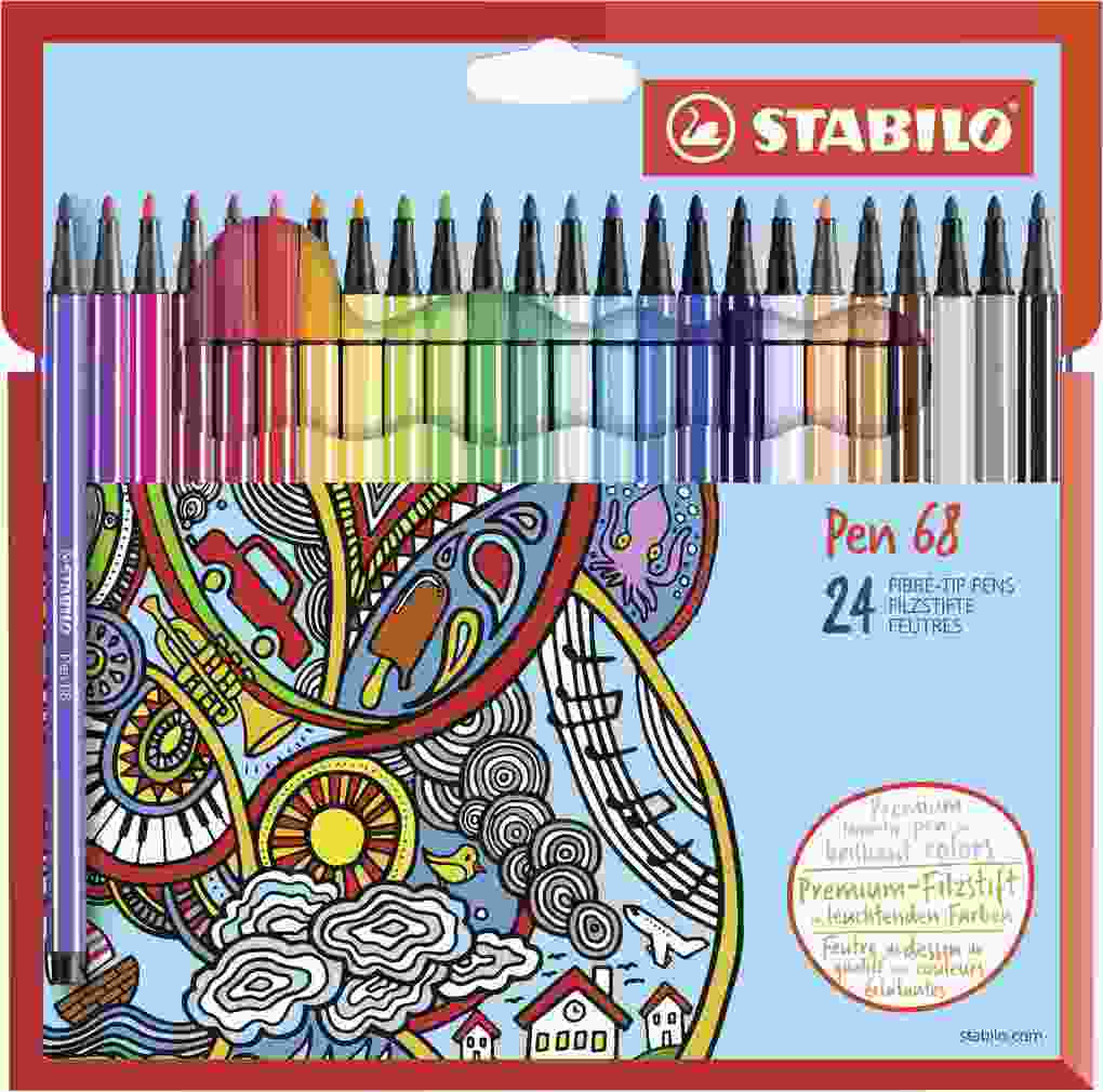 STABILO Filzstift Premium-Filzstift Pen 68 24er Set