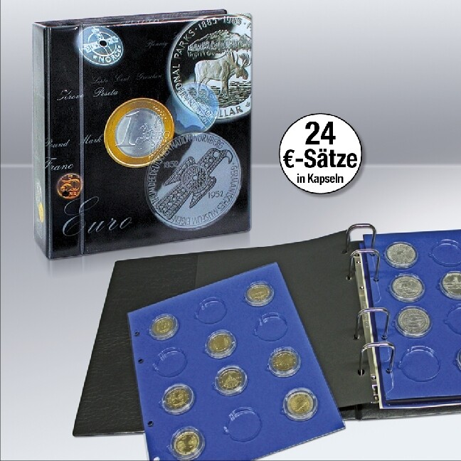 Euromünzen-Sammelalbum Topset für alle Euromünzensätze 1 Cent bis 2 Euro