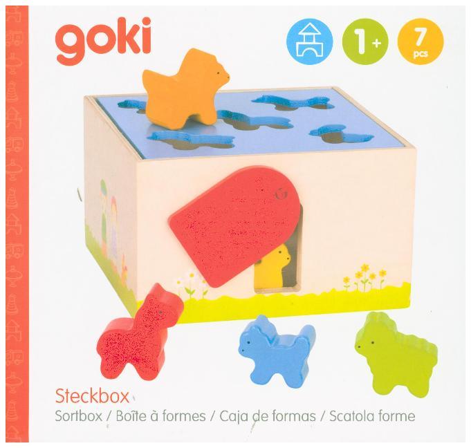 Goki 58665 - Sort box Bauernhoftiere