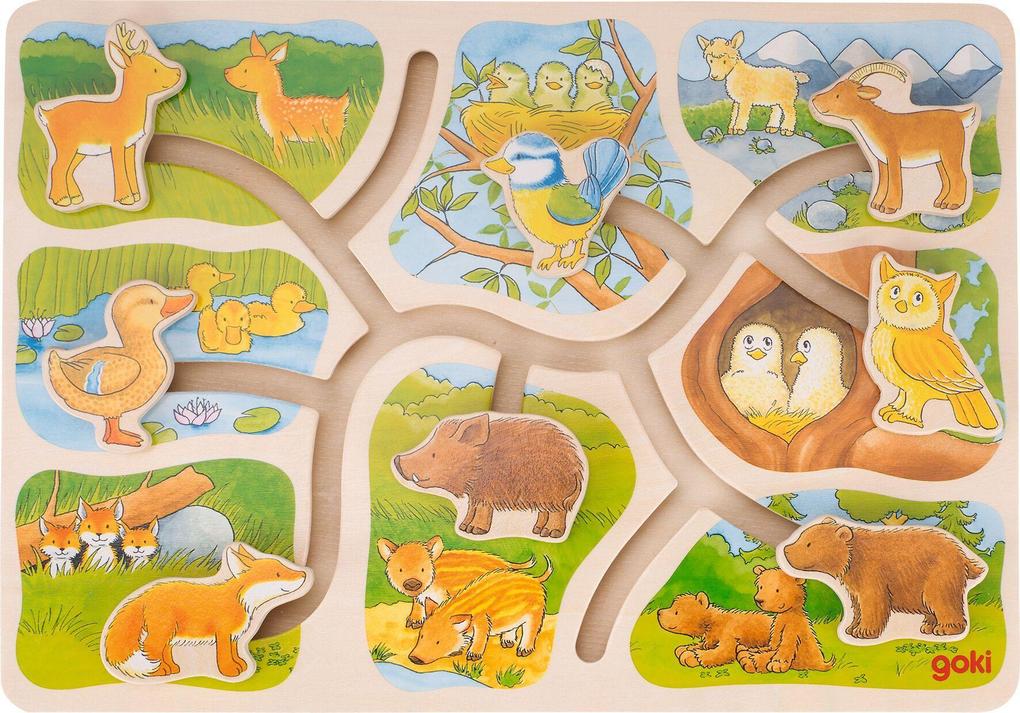 Schiebepuzzle Wer gehört zu wem?