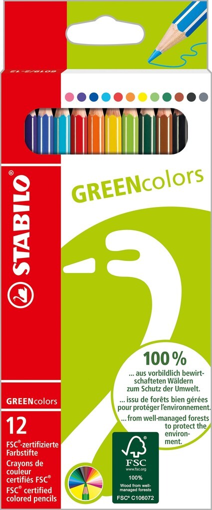 STABILO Buntstifte GREENcolors 12er Set