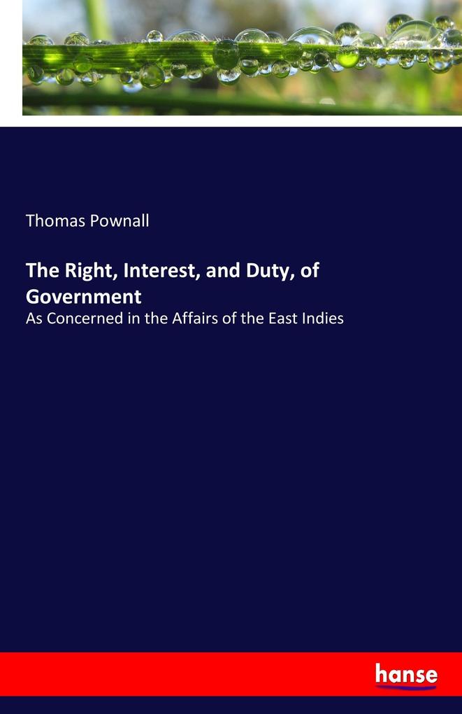 Image of The Right Interest and Duty of Government