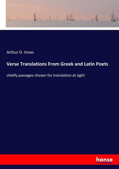 Image of Verse Translations From Greek and Latin Poets