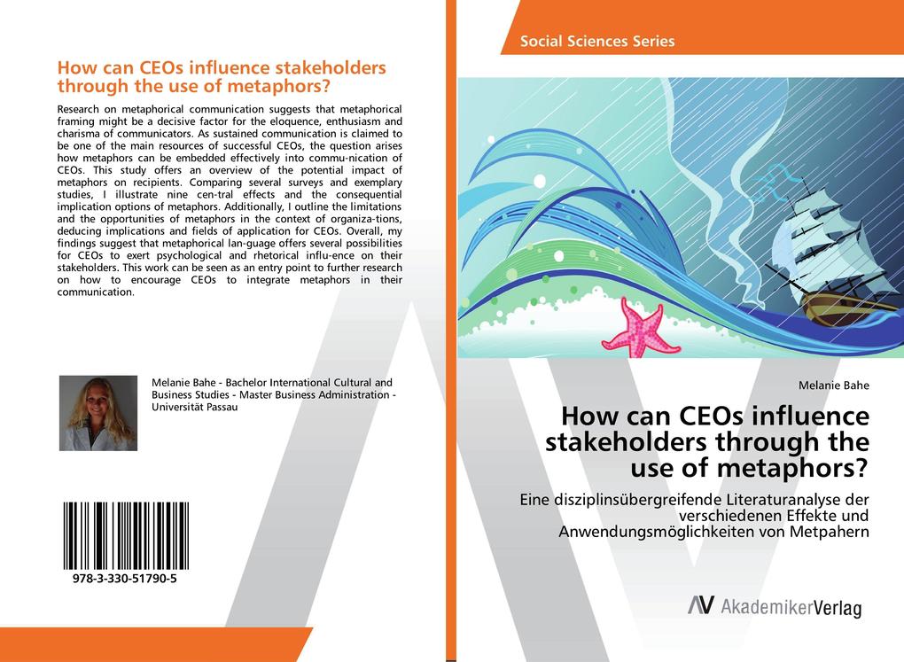 How can CEOs influence stakeholders through the use of metaphors?