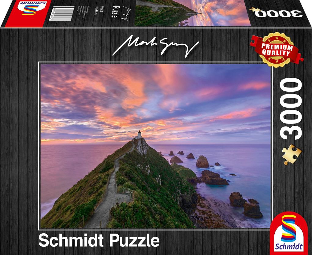 Nugget Point Lighthouse The Catlins South Island - New Zealand - Puzzle Mark Gray 3000 Teile