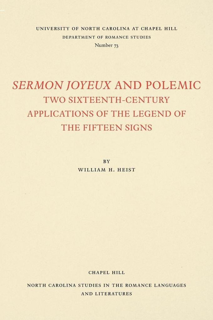 Sermon Joyeux and Polemic