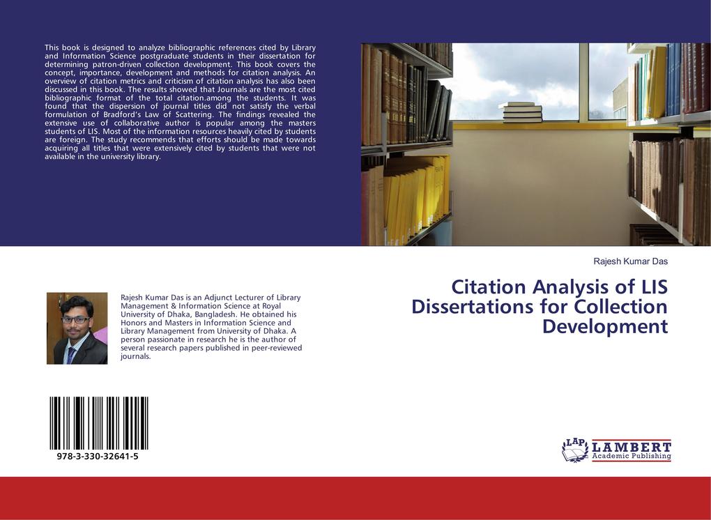 Citation Analysis of LIS Dissertations for Collection Development als Buch von Rajesh Kumar Das - Rajesh Kumar Das