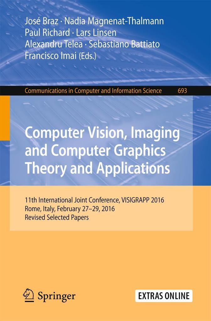 Computer Vision Imaging and Computer Graphics Theory and Applications