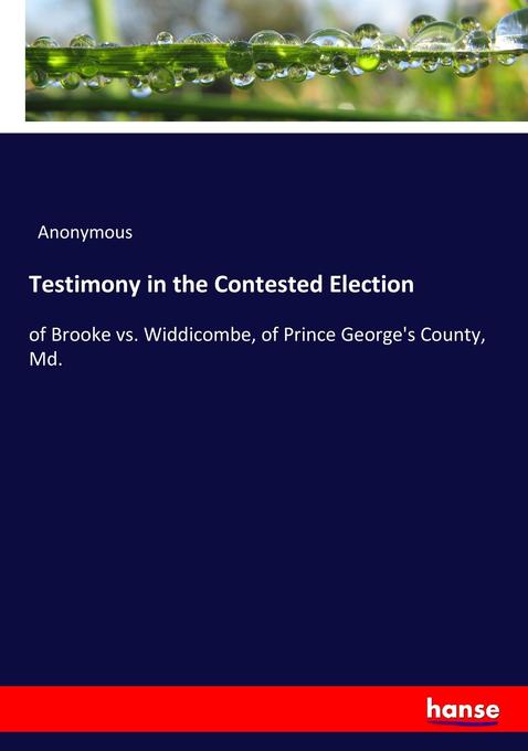 Image of Testimony in the Contested Election