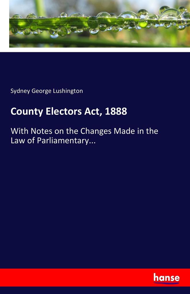 Image of County Electors Act 1888
