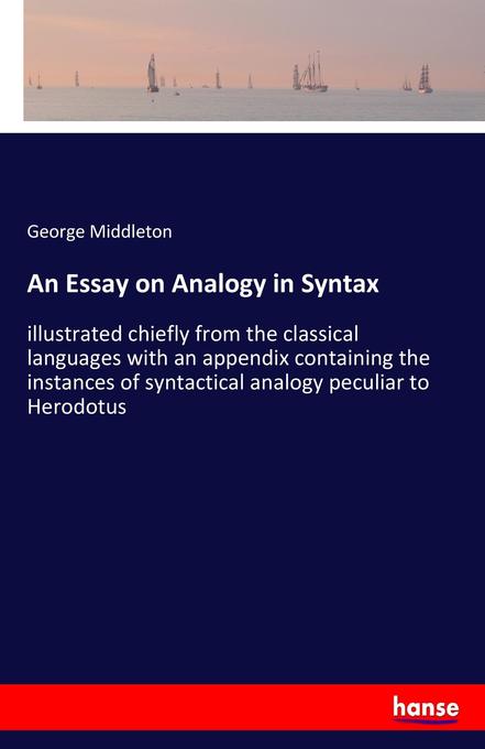 Image of An Essay on Analogy in Syntax