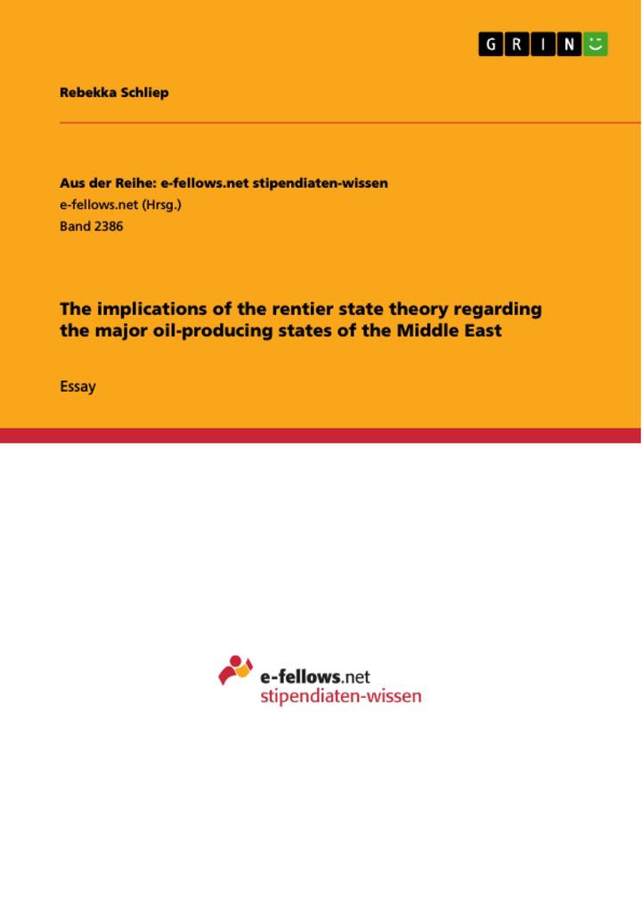 The implications of the rentier state theory regarding the major oil-producing states of the Middle East