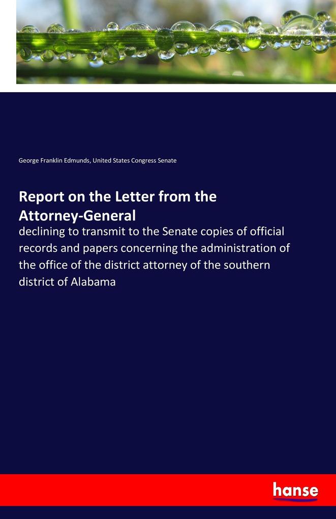 Image of Report on the Letter from the Attorney-General