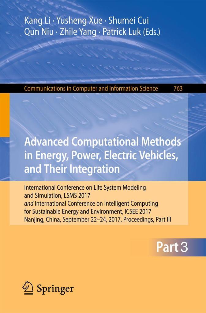 Advanced Computational Methods in Energy Power Electric Vehicles and Their Integration