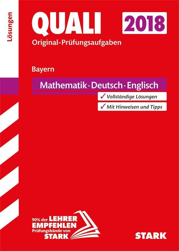 Abschlussprüfung Mittelschule Bayern 2018 - Mathematik, Deutsch, Englisch Lösungsheft als Buch Abschlussprüfung Mittelschule Bayern 2018 - Mathematik, Deutsch, Englisch Lösungsheft als Buch