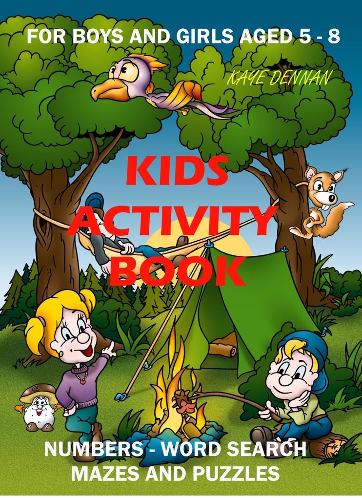 Kids Activity Book: Numbers - Word Search - Mazes and Puzzles