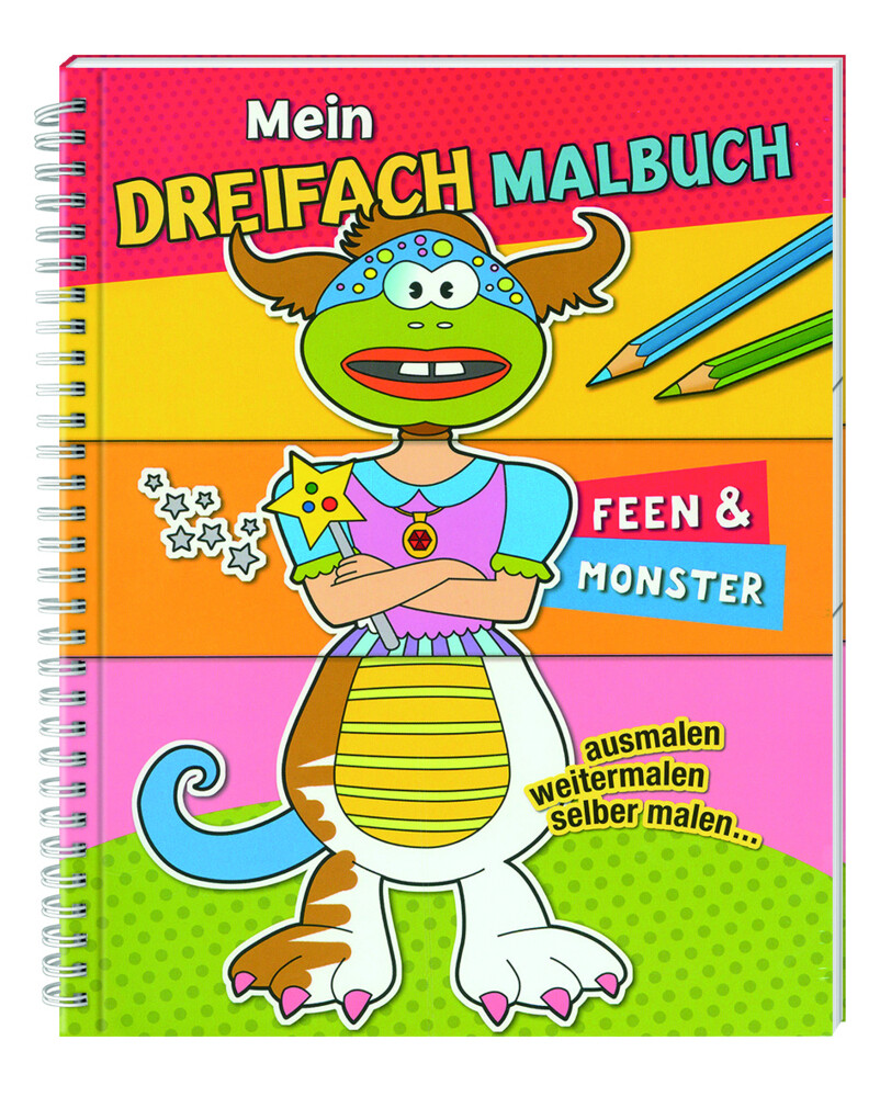 Image of Mein Dreifach-Malbuch: Feen & Monster