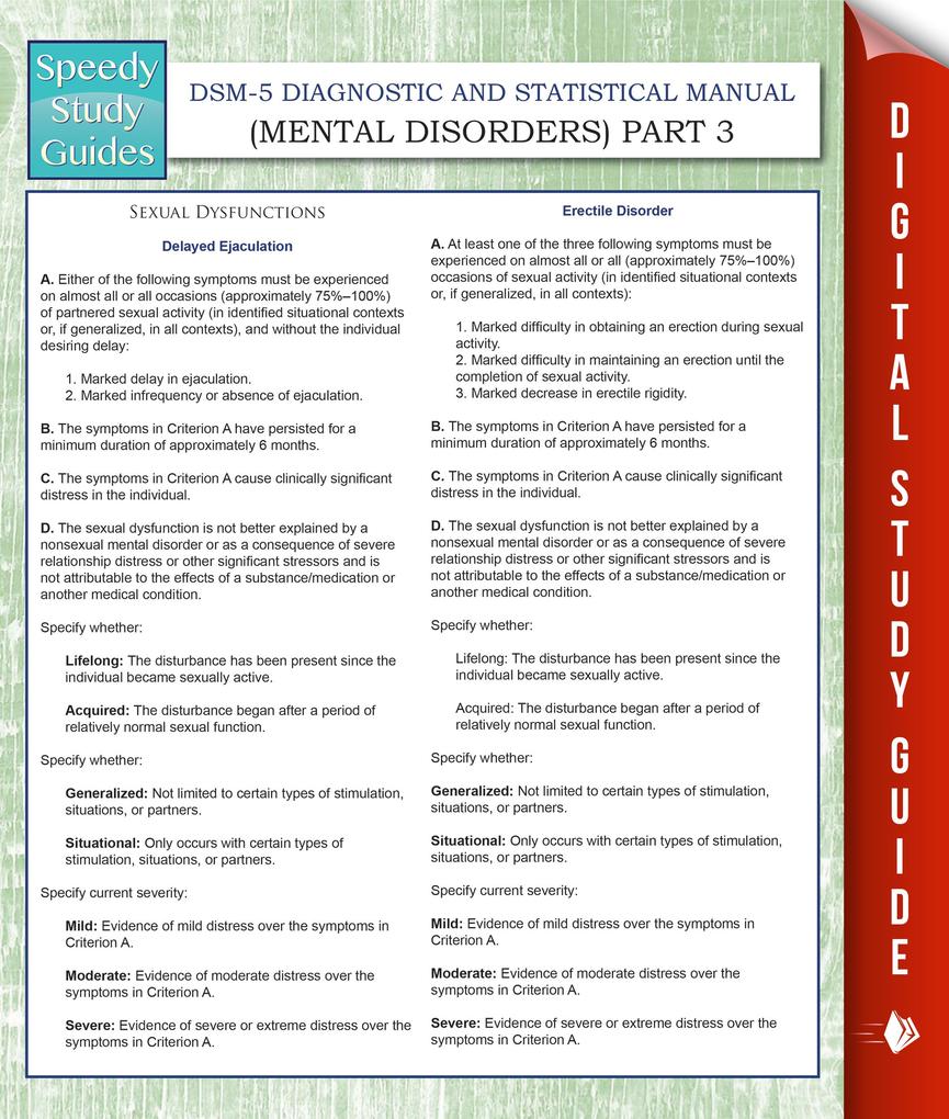 DSM-5 Diagnostic and Statistical Manual (Mental Disorders) Part 3