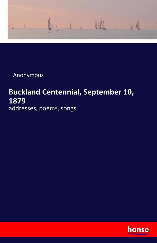 Image of Buckland Centennial September 10 1879
