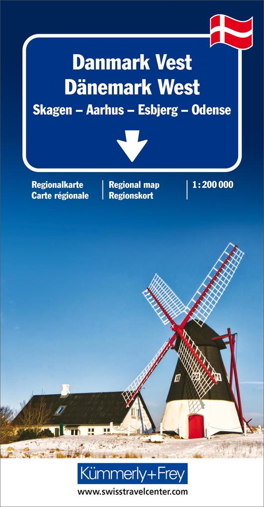 Dänemark West Regionalkarte 1 : 200 000