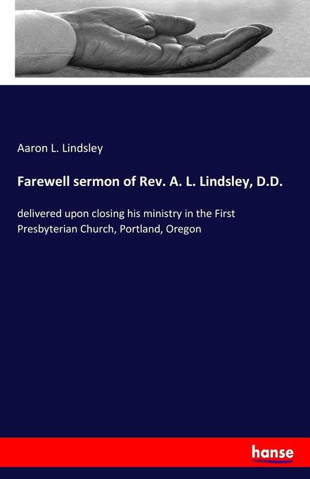Farewell sermon of Rev. A. L. Lindsley D.D.