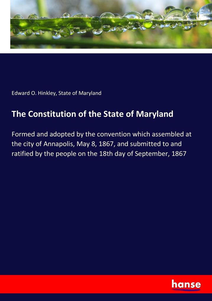 Image of The Constitution of the State of Maryland