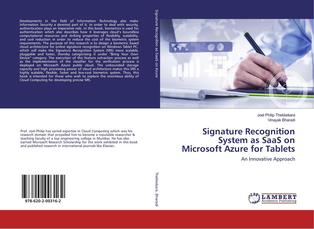 Signature Recognition System as SaaS on Microsoft Azure for Tablets