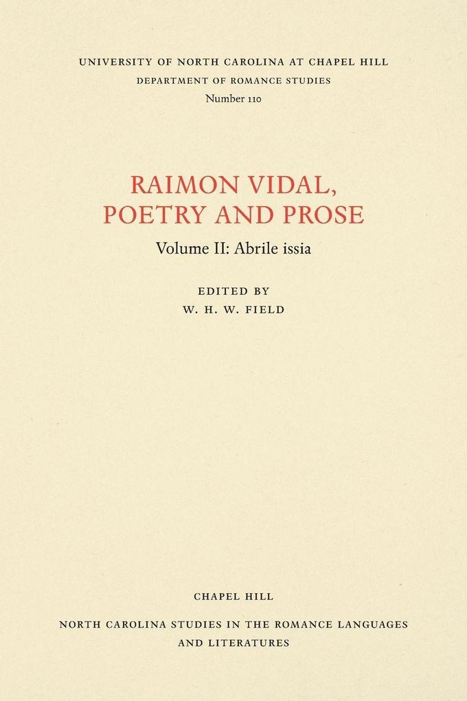 Raimon Vidal Poetry and Prose