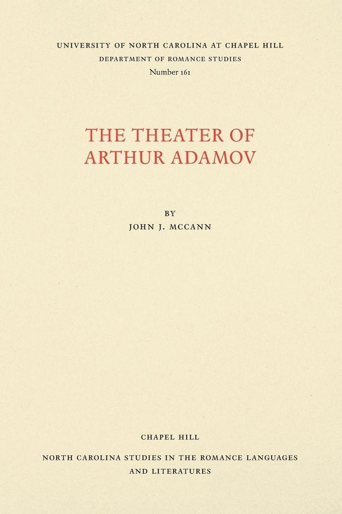 The Theater of Arthur Adamov