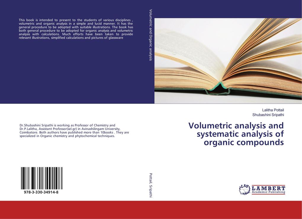 Volumetric analysis and systematic analysis of organic compounds