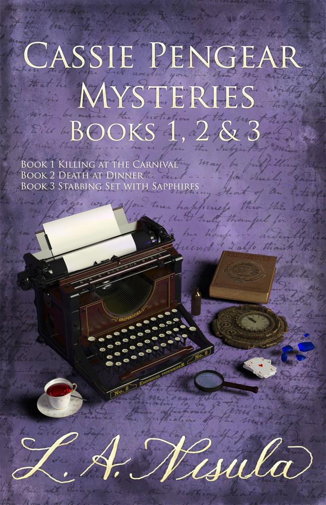 Cassie Pengear Mysteries books 123- Killing at the Carnival Death at Dinner Stabbing Set with Sapphires