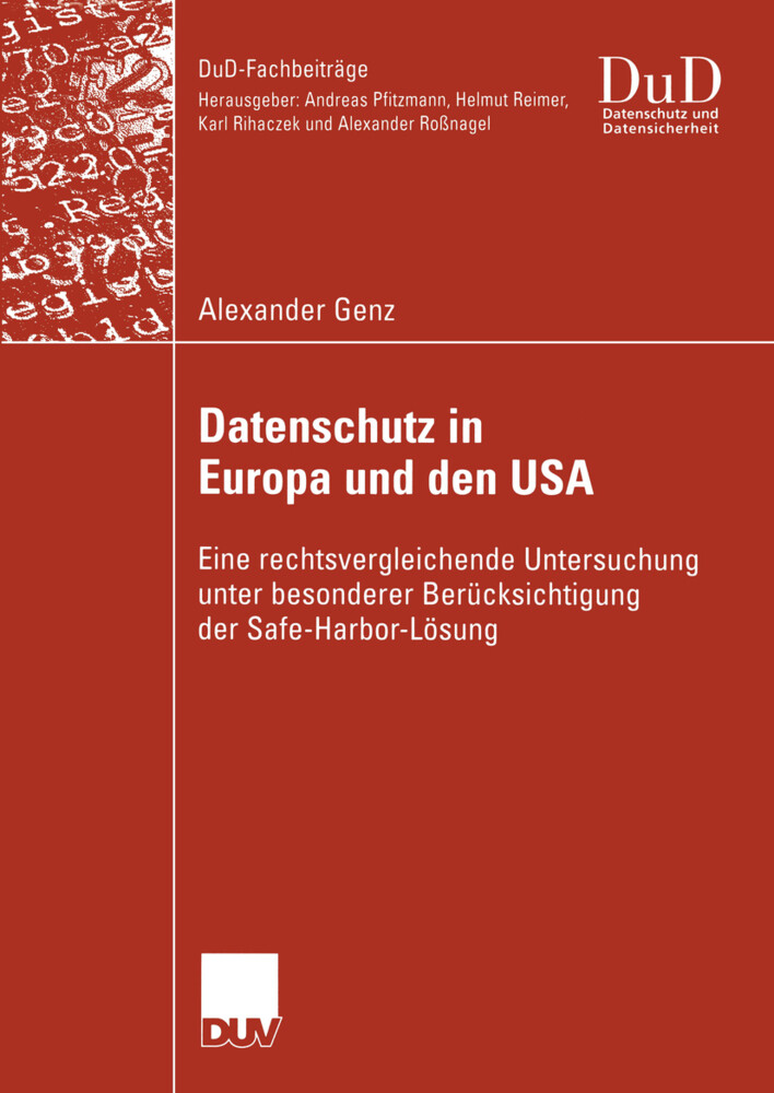 Datenschutz in Europa und den USA - Alexander Genz