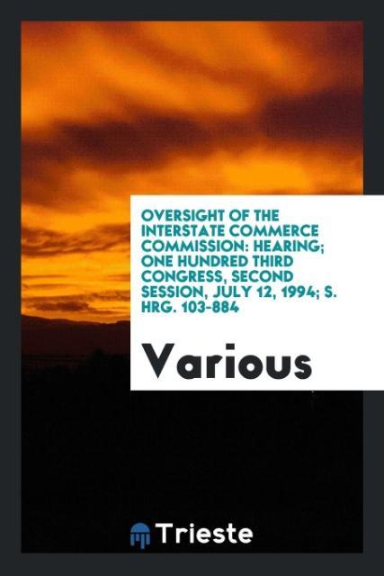 Oversight of the Interstate Commerce Commission