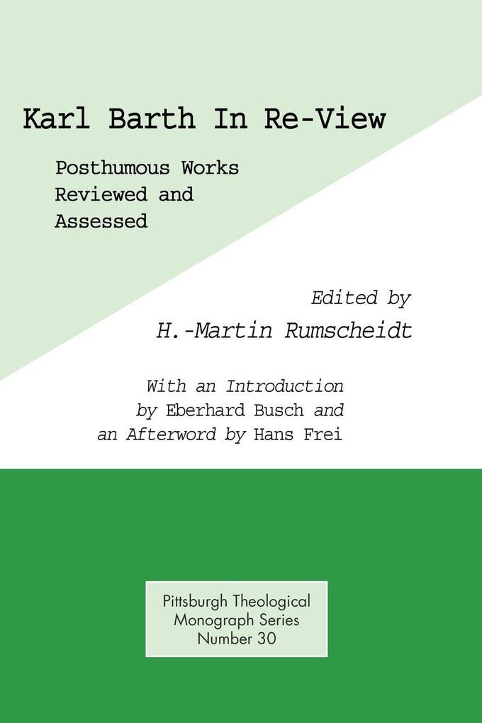 Karl Barth in Re-View