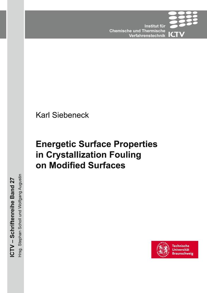 Energetic Surface Properties in Crystallization Fouling on Modified Surfaces