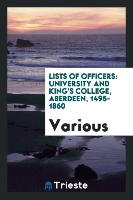 Lists of Officers als Taschenbuch von Various