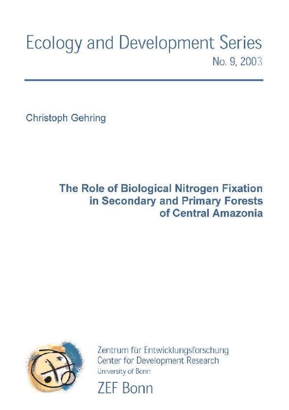 The Role of Biological Nitrogen Fixation in Secondary and Primary Forests of Central Amazonia