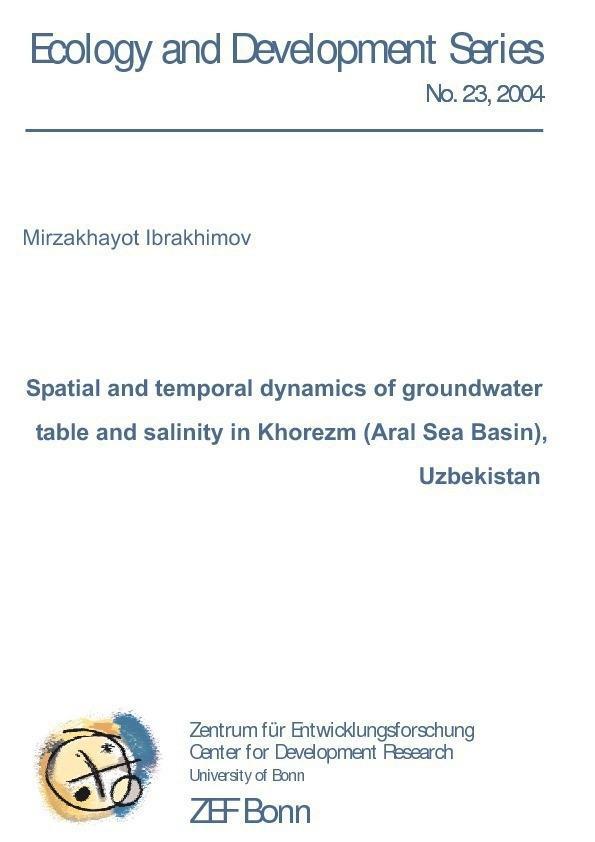 Spatial and temporal dynamics of groundwater table and salinity in Khorezm (Aral Sea Basin) Uzbekistan