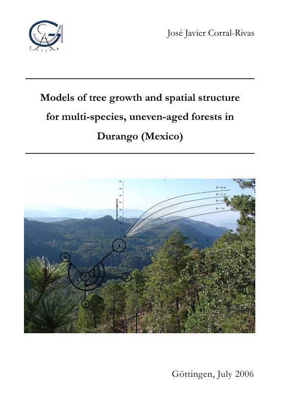 Models of tree growth and spatial structure for multi-species uneven-aged forests in Durango (Mexico)