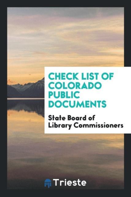 Check List of Colorado Public Documents